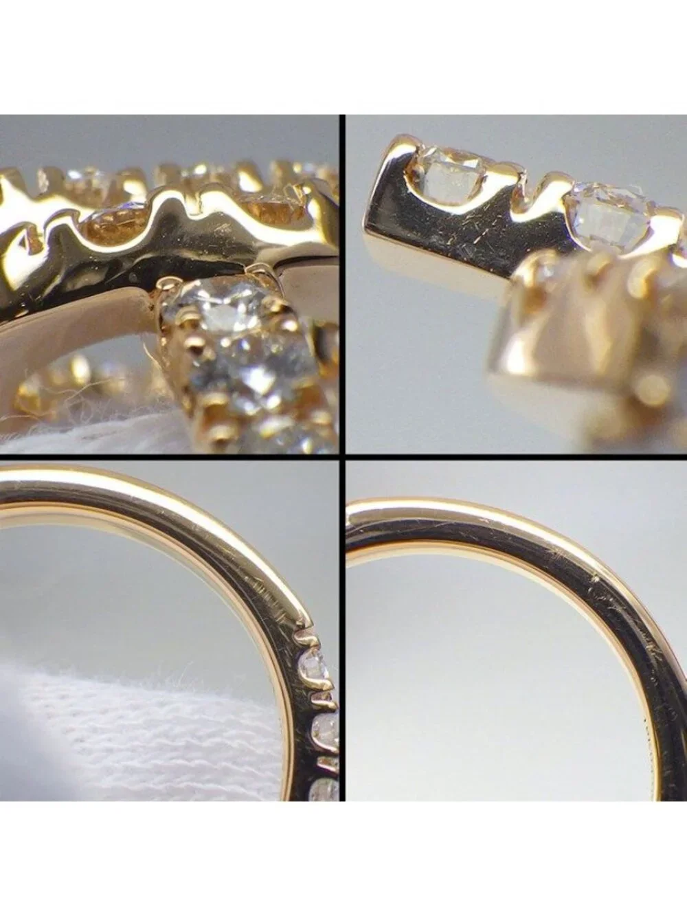 Hermes Ring Fitness Toggle Motif Half Circle Points Diamond PG